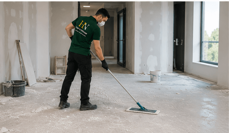 Équipe de nettoyage de fin de chantier à Orléans